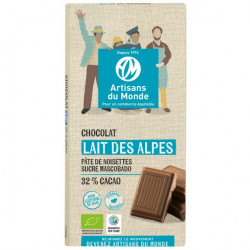 Chocolat au lait équitable et bio - 100gr