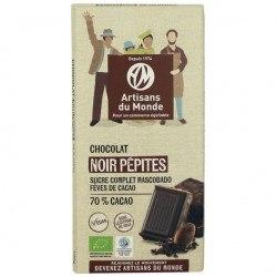 Chocolat noir équitable et bio pépites